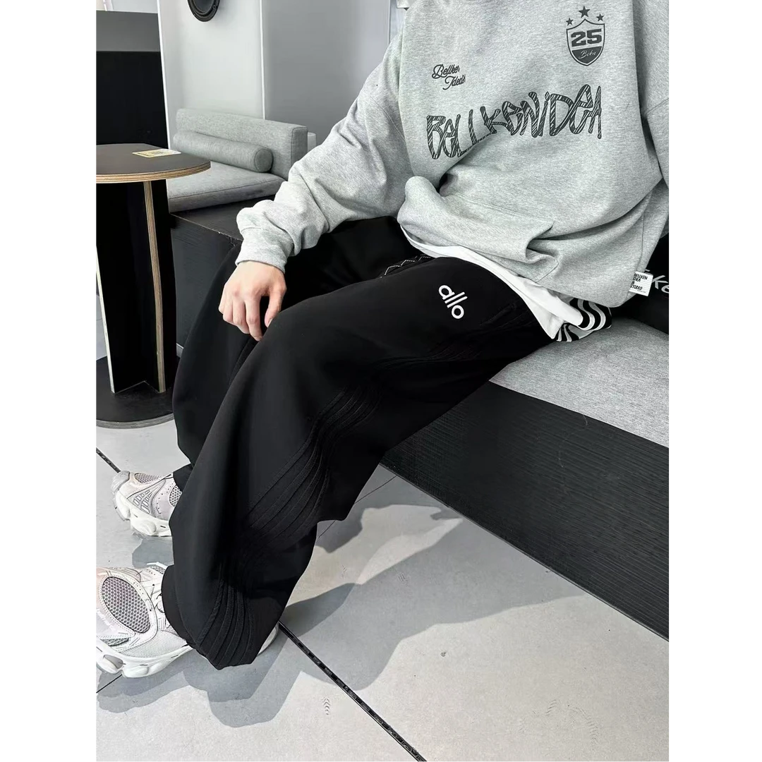 C107大童青少年秋季卫裤男孩儿直筒裤初中生运动裤两穿裤子