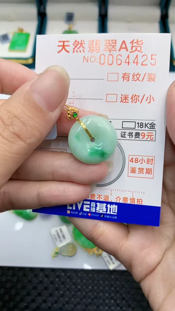 【闪购商品】翡翠颈饰18K金镶嵌            8