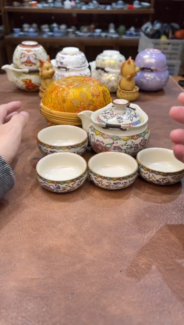 真的很便宜会开片的旅行茶具