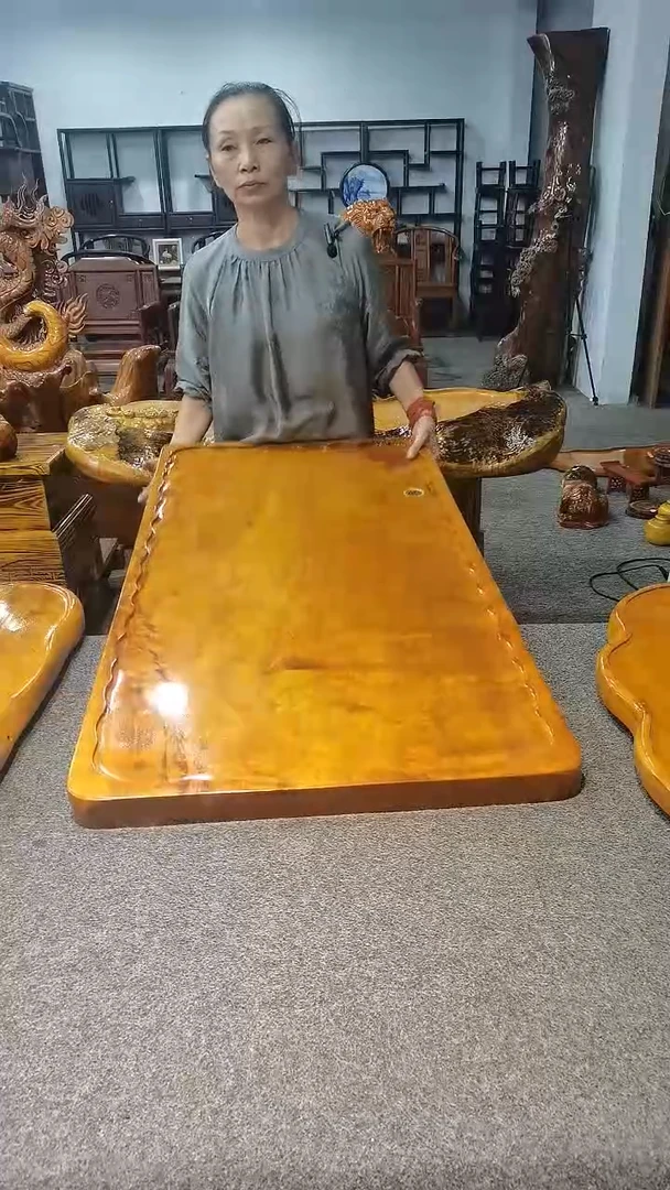 木云?茶盘，大叶金丝楠木，114-56-4.