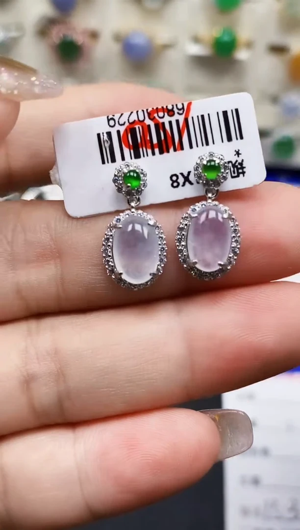 银S925镶嵌戒指翡翠9228