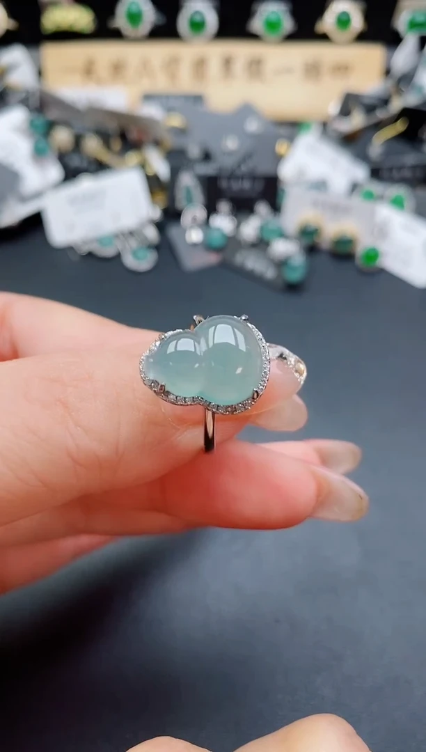 银S925镶嵌戒指翡翠508