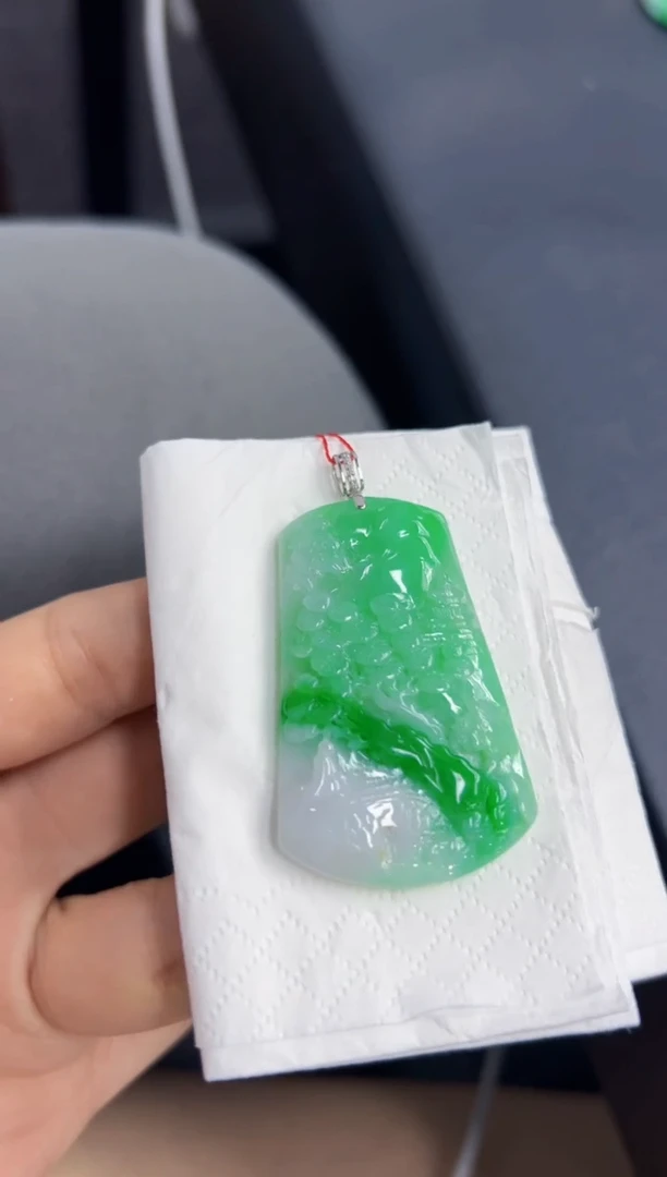 【闪购商品】翡翠颈饰18K金镶嵌Q缅料A货翡翠/支持复检/一件