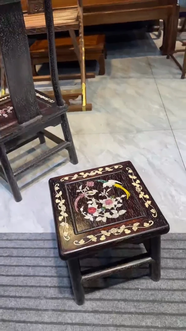 木紫檀螺钿富贵凳邵氏紫檀木艺