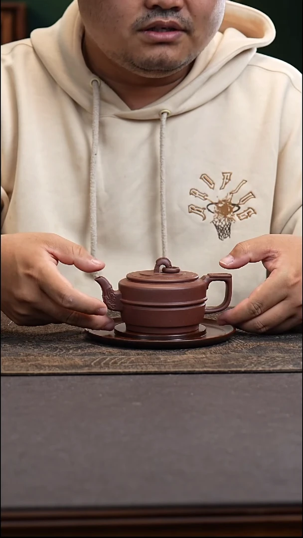 茶壶紫砂集玉  紫泥 无暇不退不换