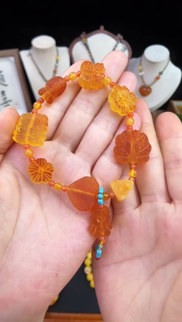 琥珀未镶嵌珠宝奇石柒月