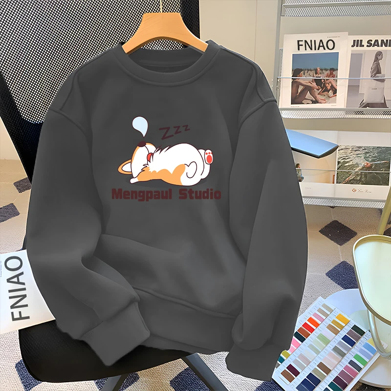 卫衣男款爆款2025新款痞帅美式慵懒风男装女春秋款冬天圆领衣服