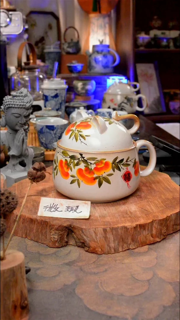 杯子柿子手工手绘手工手绘