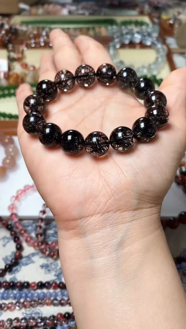 未镶嵌手链水晶黑发晶13