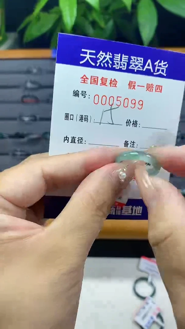 翡翠未镶嵌戒圈天然翡翠A货5099