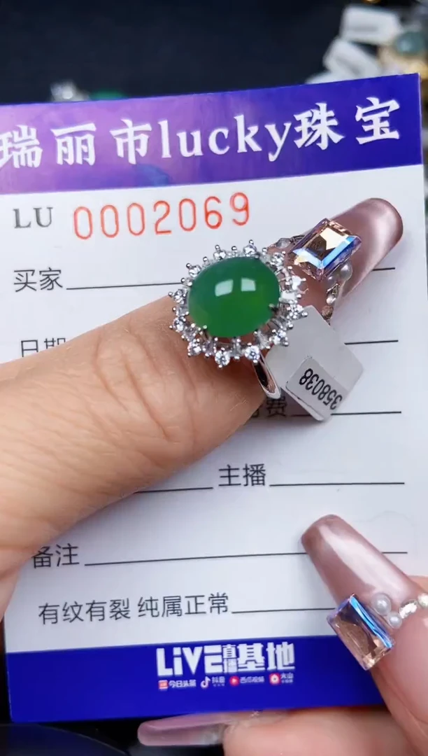 翡翠银S925镶嵌颈饰2069