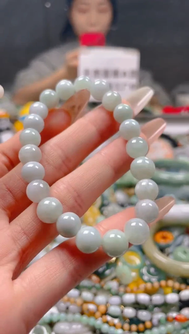 【闪购商品】翡翠颈饰未镶嵌8-9MM/G/翡翠A货一图一物