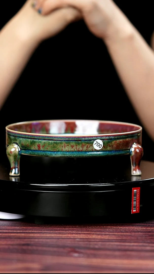 壶承700#李盼龙一级品原矿钧瓷三足洗