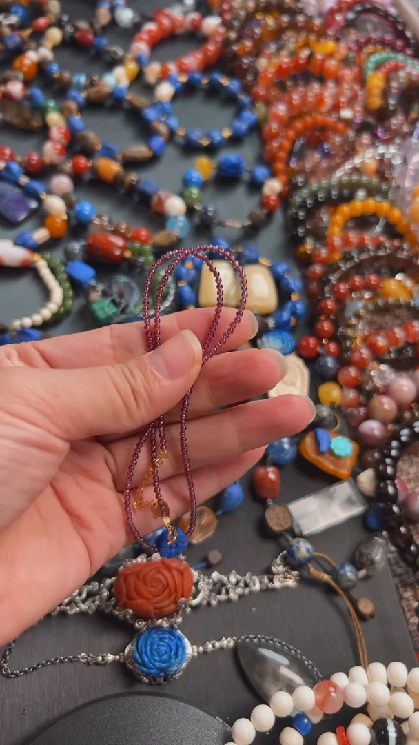 银S925镶嵌颈饰水晶项链