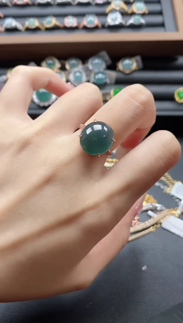 【闪购商品】翡翠戒指银S925镶嵌51151