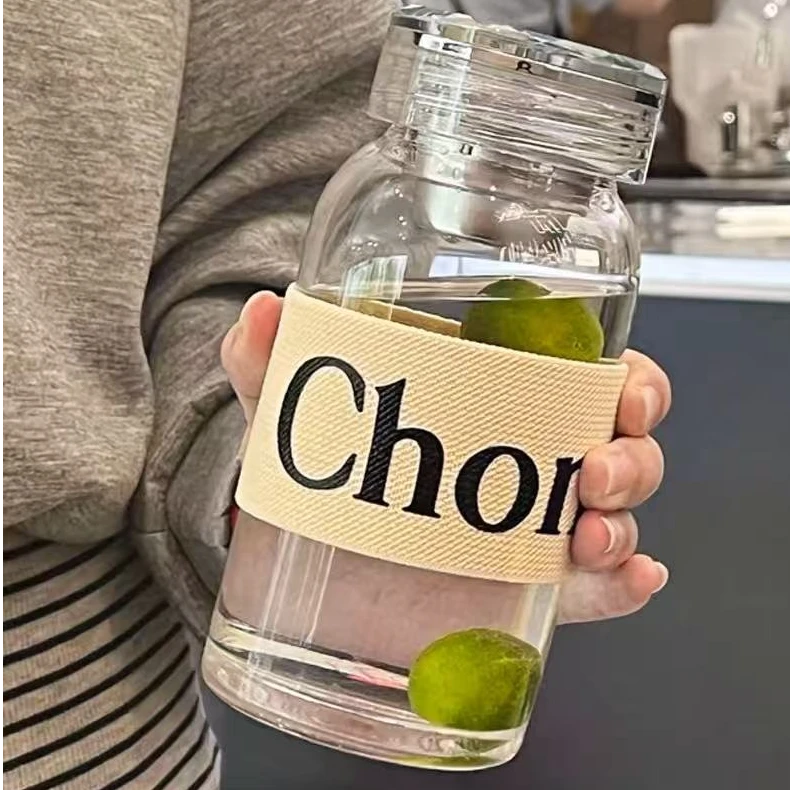 单层玻璃杯玻璃简约水晶大容量加厚便携水杯泡茶茶杯杯子玻璃水杯