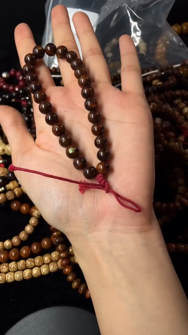 【闪购商品】星月菩提手串精工级深珀正圆9手持