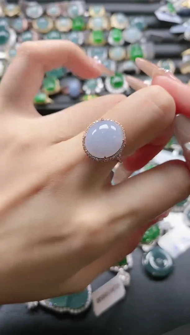 【闪购商品】翡翠戒指银S925镶嵌51151