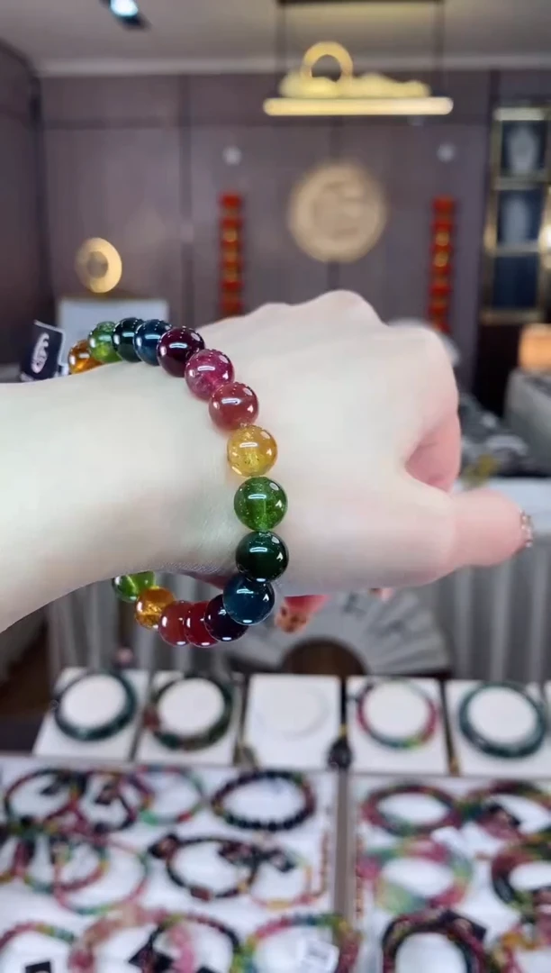 【闪购商品】碧玺单圈手串9mm+未镶嵌一物一证dan