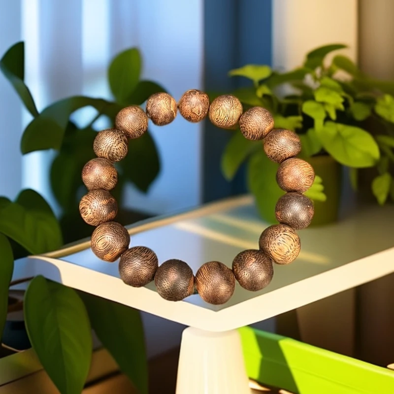 沉水浮1.3规格天然奇楠沉香圆珠单圈手串克重17+男款奇楠沉香手串