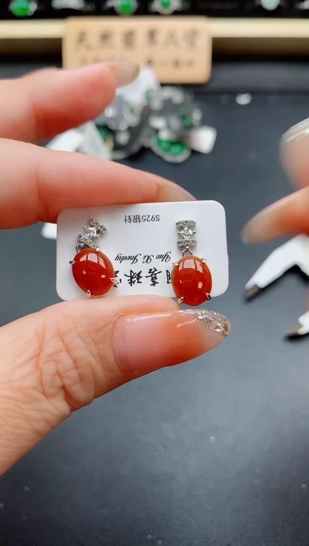 银S925镶嵌戒指翡翠1