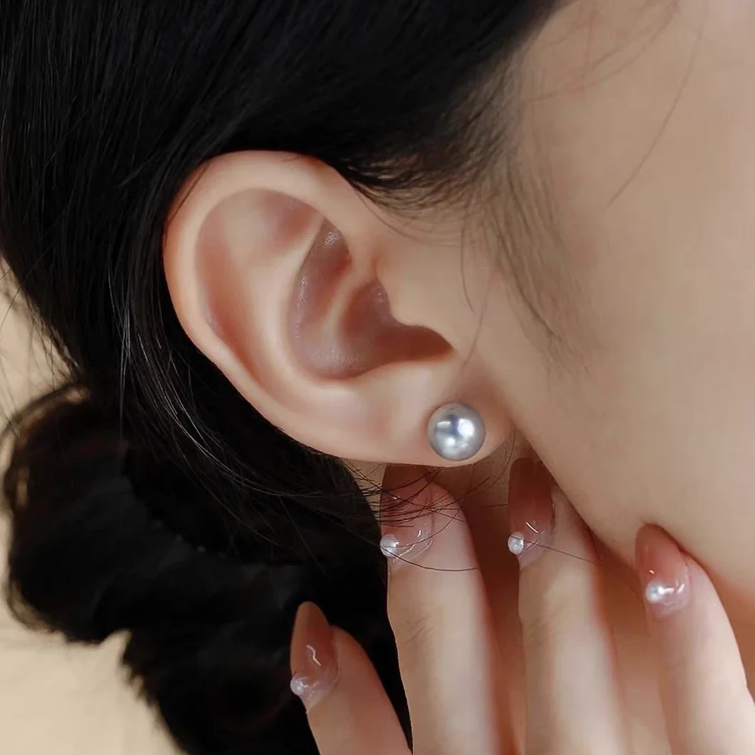 【欣欣】《星河》7-8mm左右海水珍珠耳钉真多麻素钉EC75Y3101