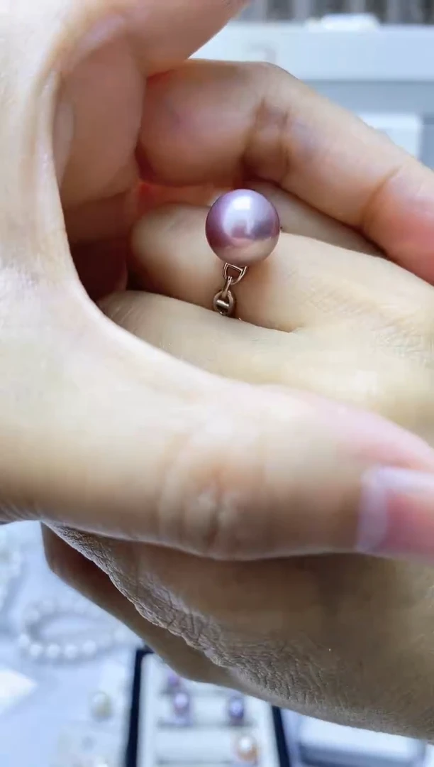 银S925镶嵌淡水珍珠耳饰戒指左4