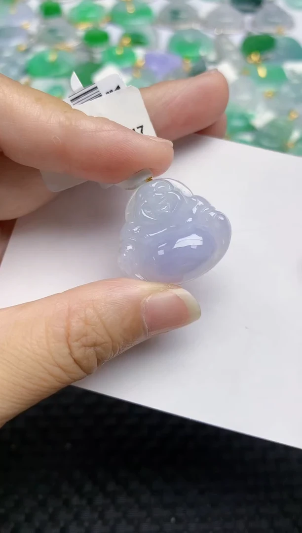 翡翠18K金镶嵌颈饰天然缅甸A货翡翠百元以上9元证书费自理