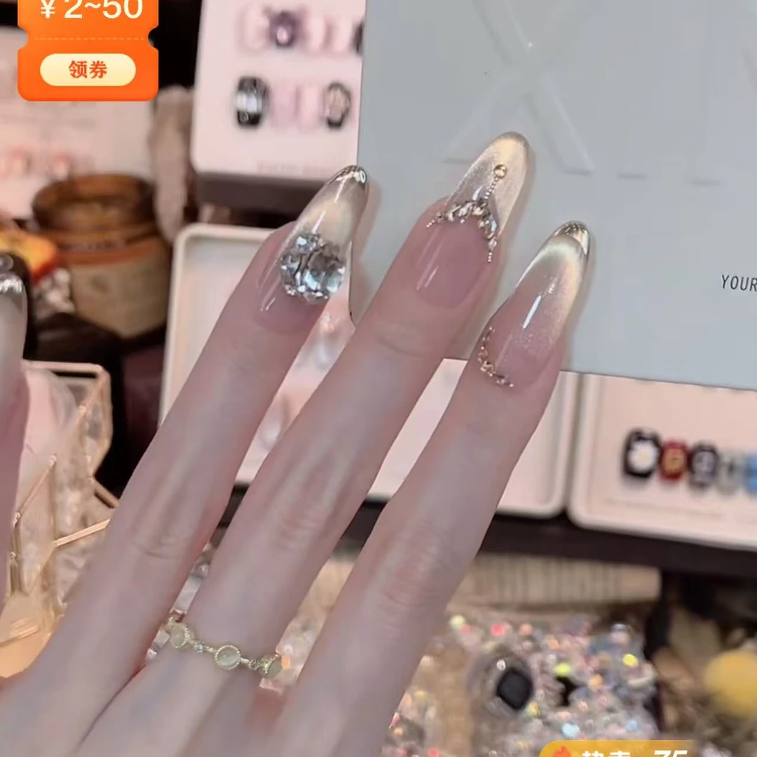 鎏金青金石- painted clear bow 纯手工穿戴甲 10片装