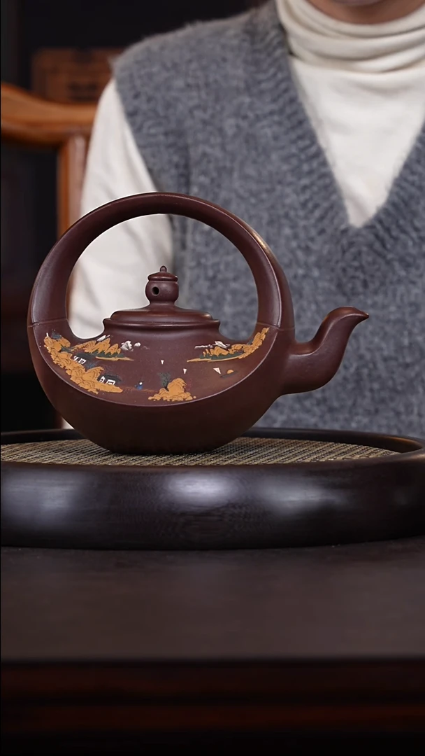 【闪购商品】紫砂茶壶袁兰英23-90日月同辉
