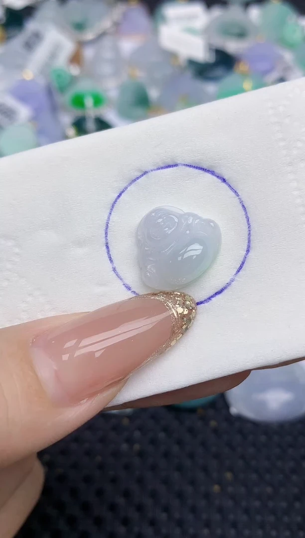 颈饰未镶嵌翡翠   天然翡翠A货  百元以上9米证书费自理