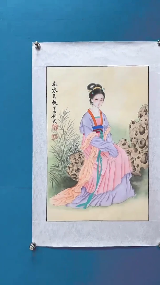 国画瀚美居艺术手绘国画-2.7平尺人物1