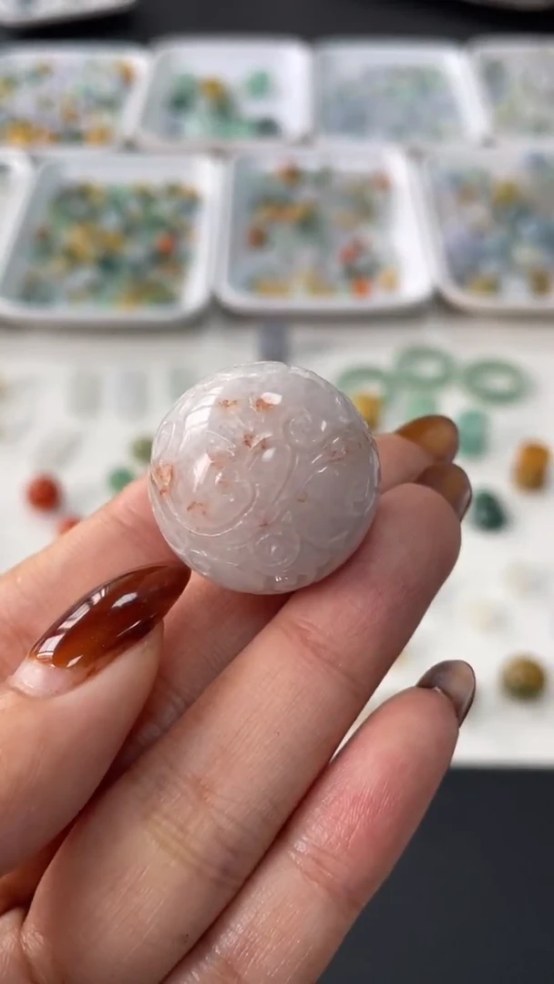 【闪购商品】定制翡翠未镶嵌卡24回纹珠350+35