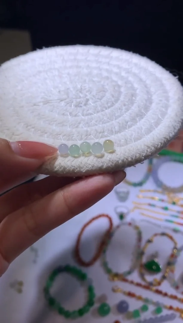 定制翡翠未镶嵌4.9珠子五个180+18