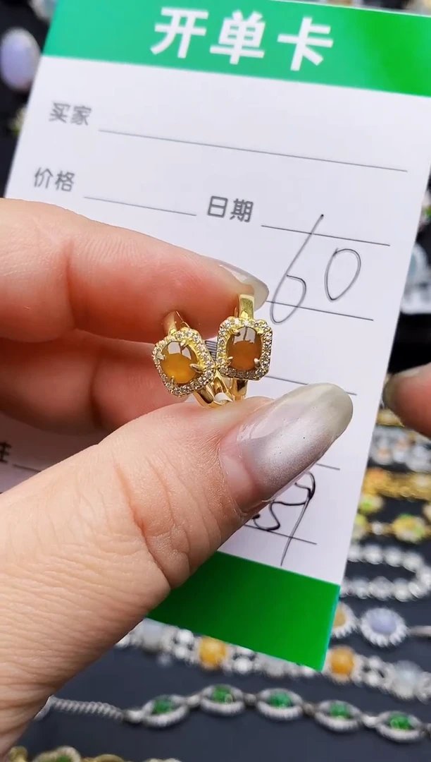翡翠戒指银S925镶嵌1559
