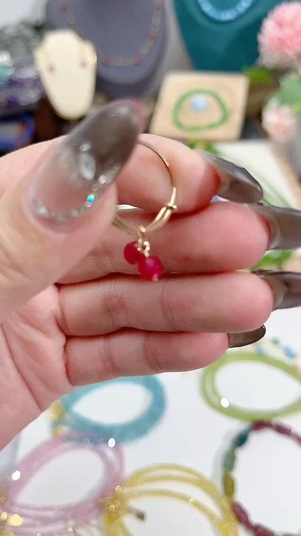 【闪购商品】红宝石戒指14K金镶嵌抽拉59