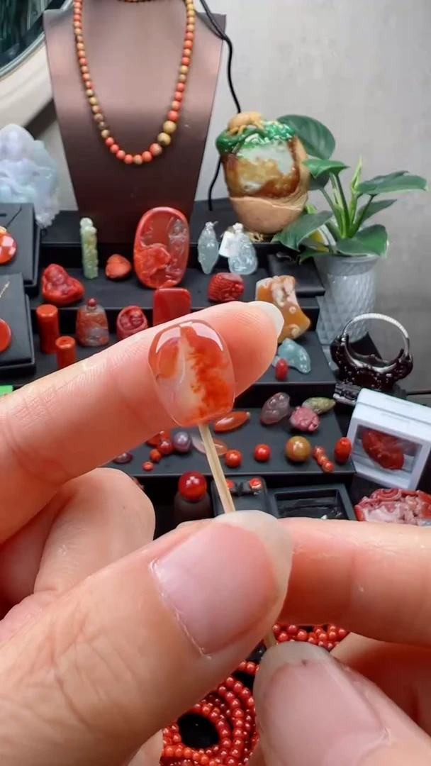 南红玛瑙单珠未镶嵌随形