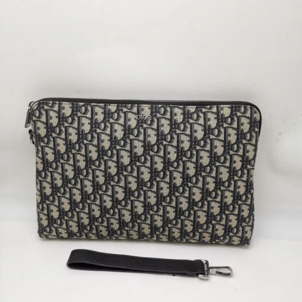 99新 DIOR/迪奥  98新 17987 DIOR 迪奥 老花刺绣手拿包休闲百搭