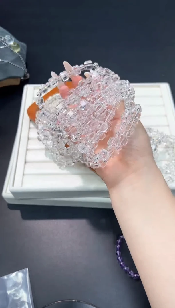 水晶手链未镶嵌41d多样性发其一【1个】默认微瑕