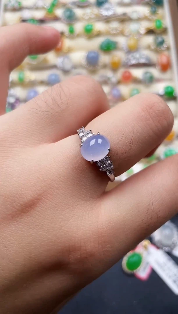 银S925镶嵌戒指翡翠119