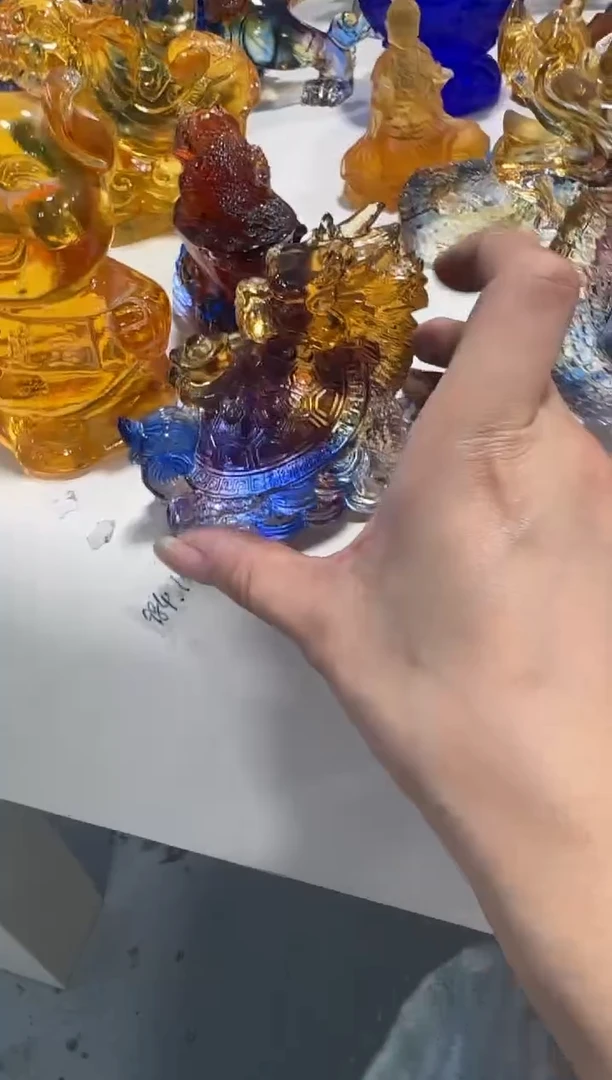 手工艺品琉璃369 龙龟 微瑕作品  不退不换  介意勿拍