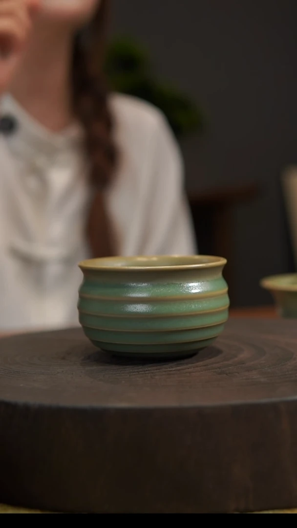 杯子掘*者钱袋杯 汝州原产地  原矿老釉