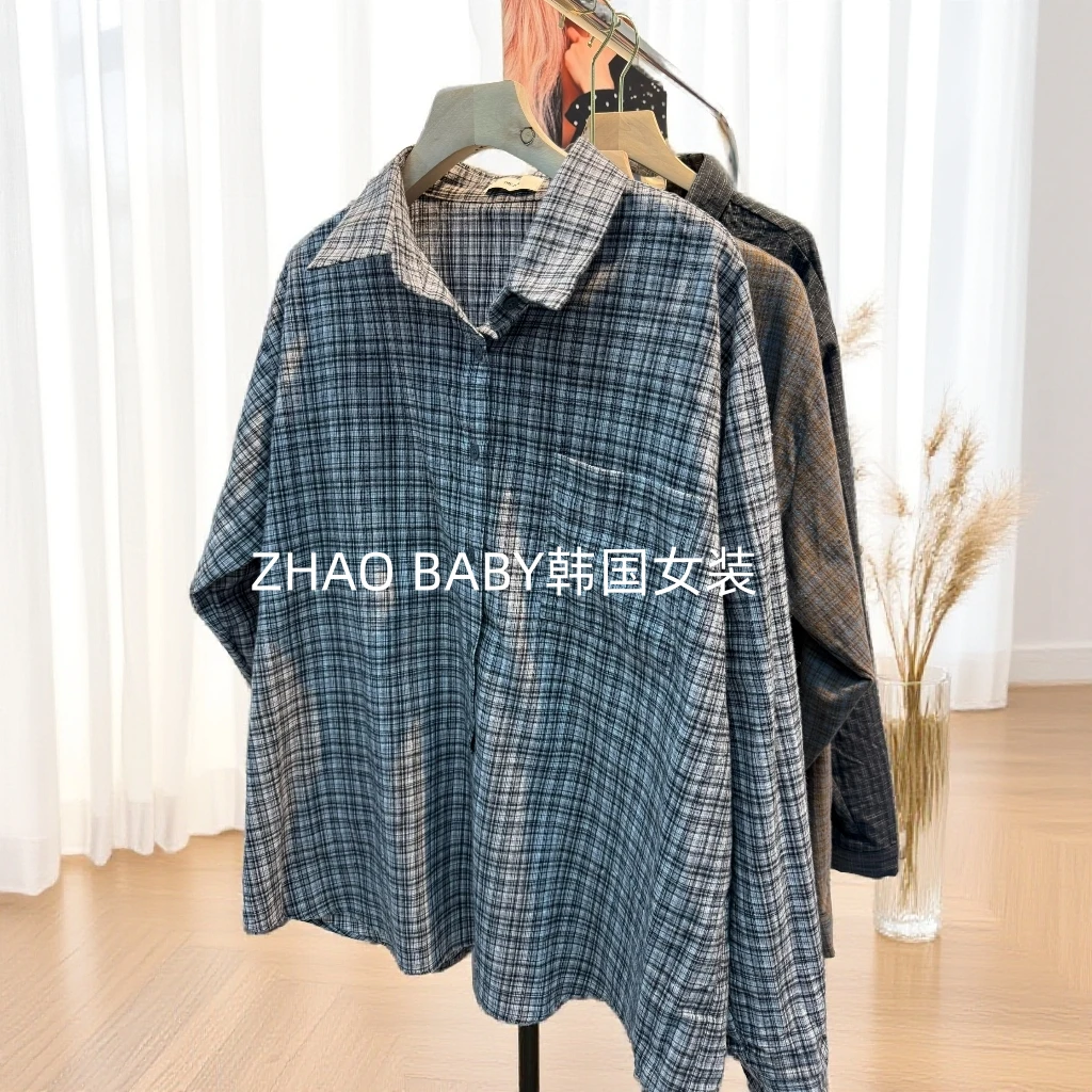 ZHAO BABY韩国正品女装【No退换】格子宽松衬衣