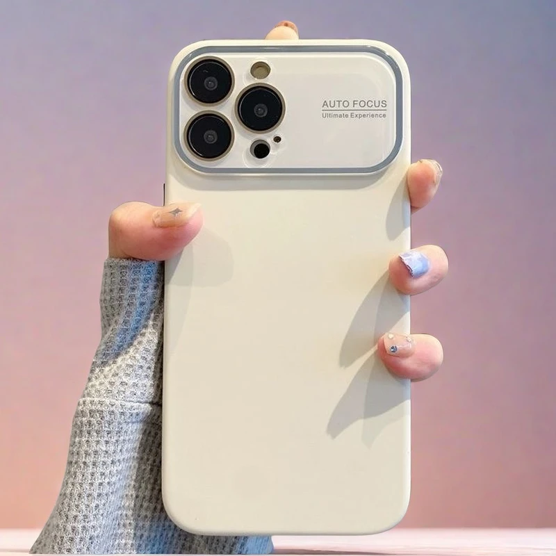 液态硅胶大视窗iPhone16promax手机壳肤感苹果15plus高级感14防摔