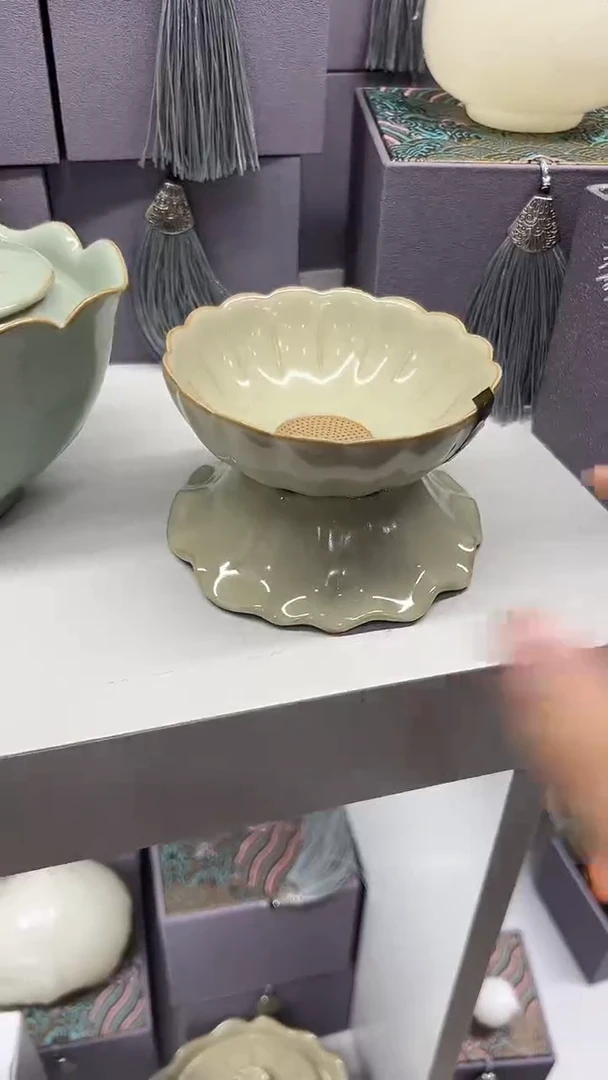 龙泉云间青瓷小米茶器