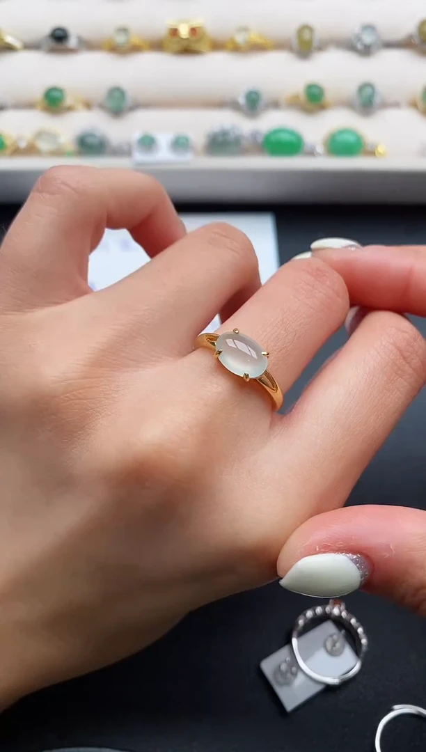 银S925镶嵌戒指翡翠11111111+9