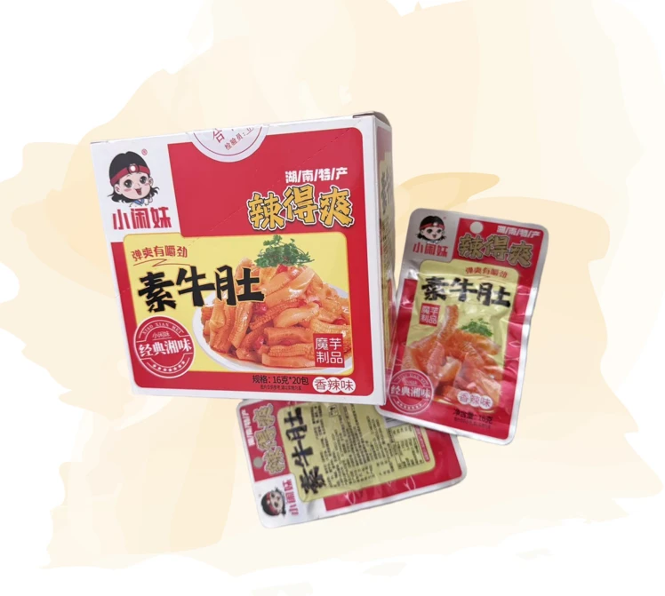 辣得爽弹爽有嚼劲经典湘味素牛肚魔芋制品