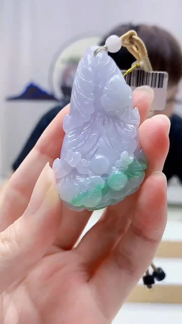 未镶嵌定制翡翠4868zm-毛货挂件57白菜