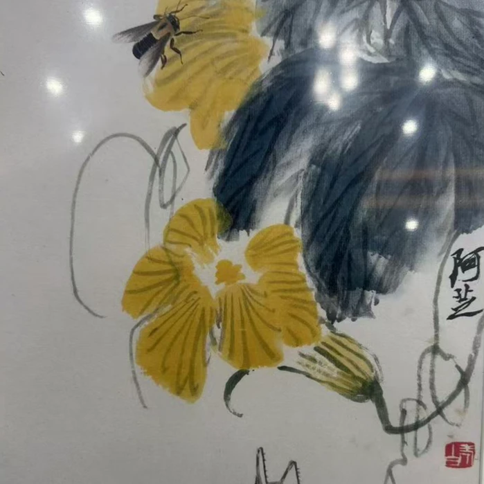 《可惜无声花卉草虫》复刻版画原章齐白石