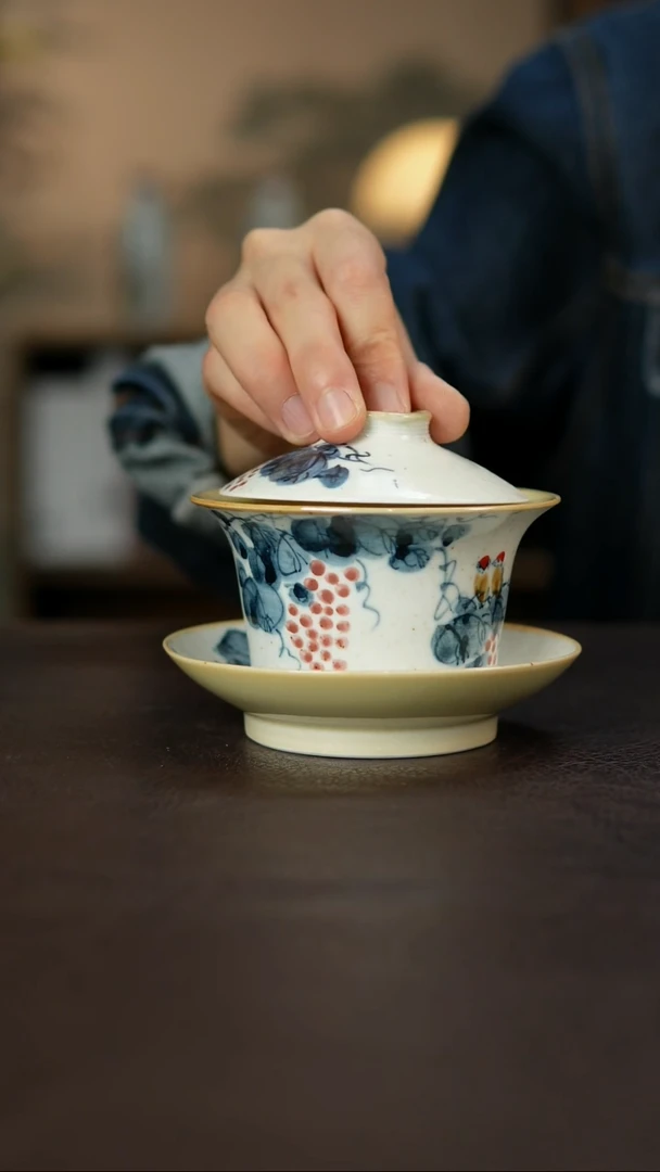 景德镇陶瓷杯碗柴烧多人